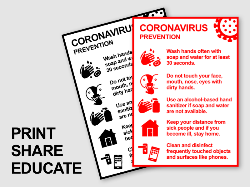 Coronavirus Flyer Public Warning