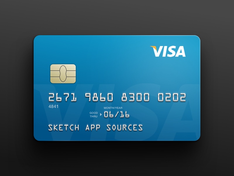 VISA Credit Card Template Sketch freebie - Download free resource VISA Credit Card Template Sketch freebie - Download free resource