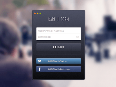 Dark UI Form