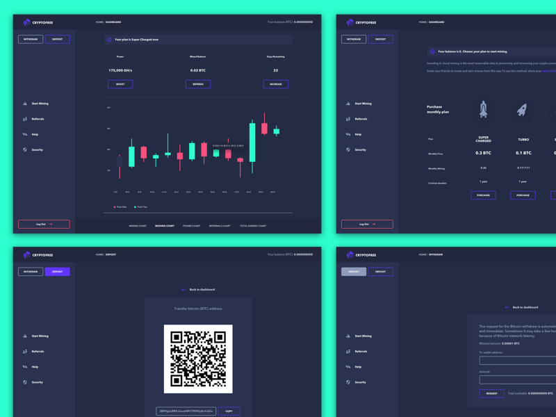 Cryptocurrency Dashboard Template