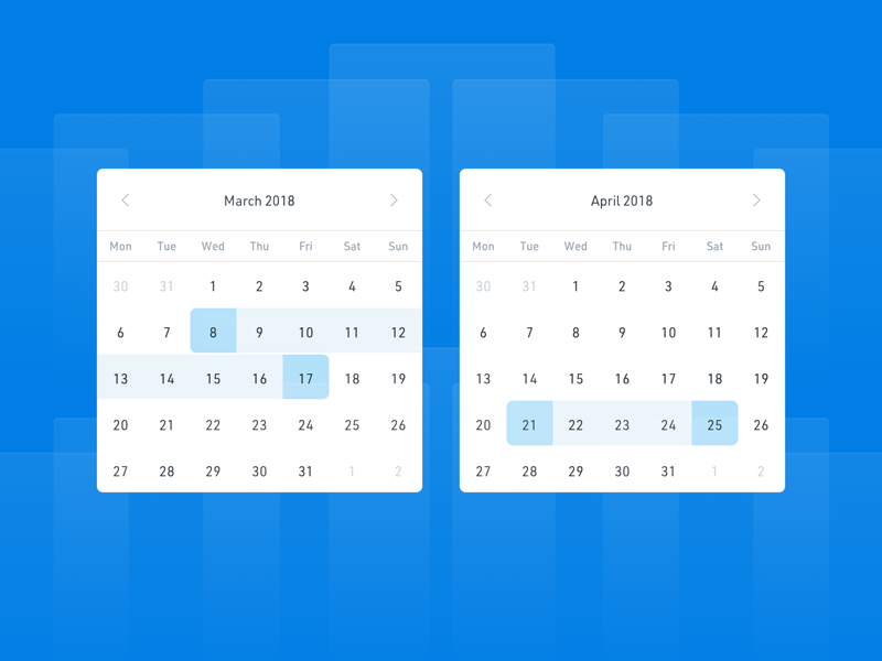 Simple Date Picker Calendar
