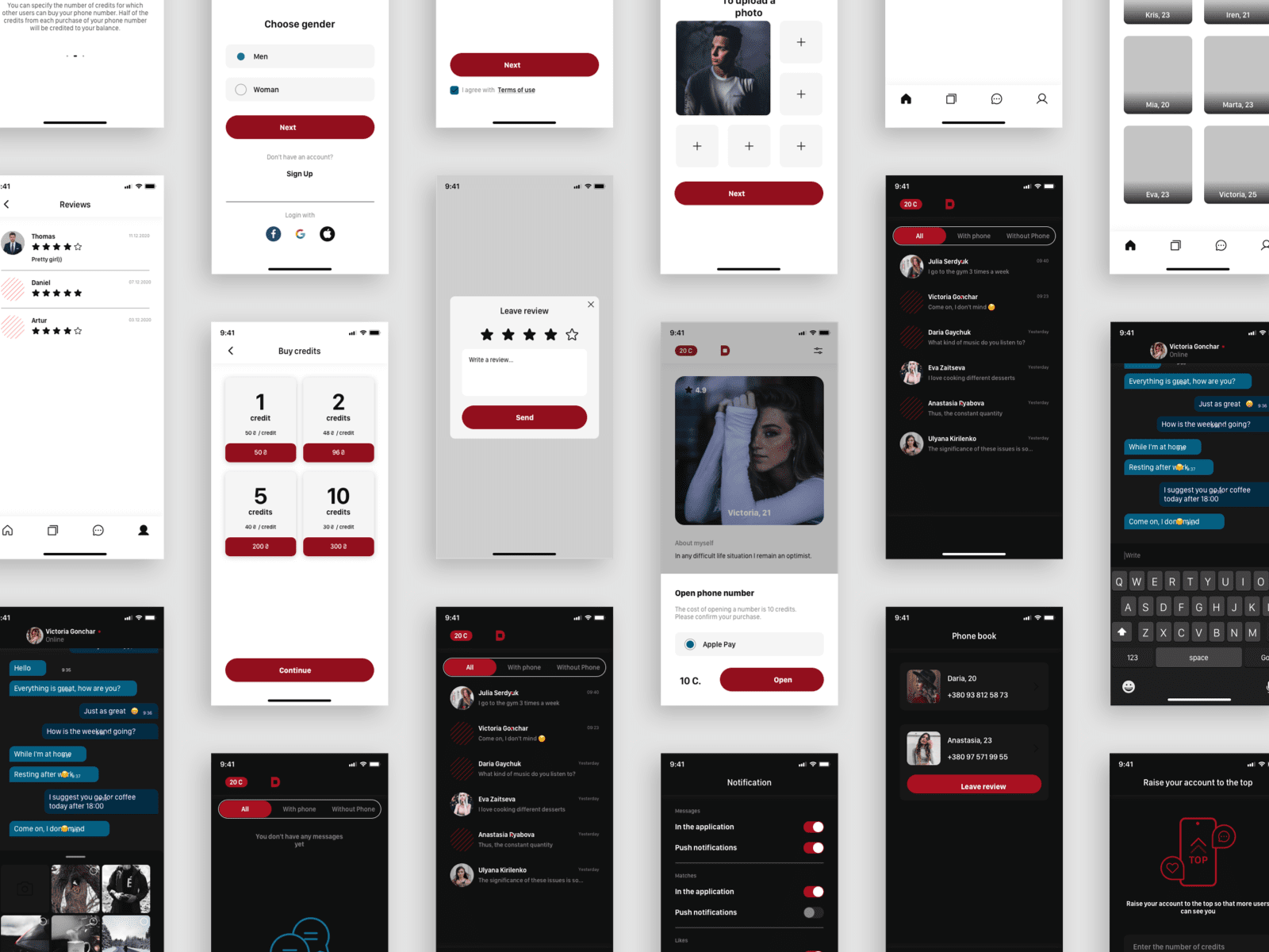 dating app ui kit artem osyadliy