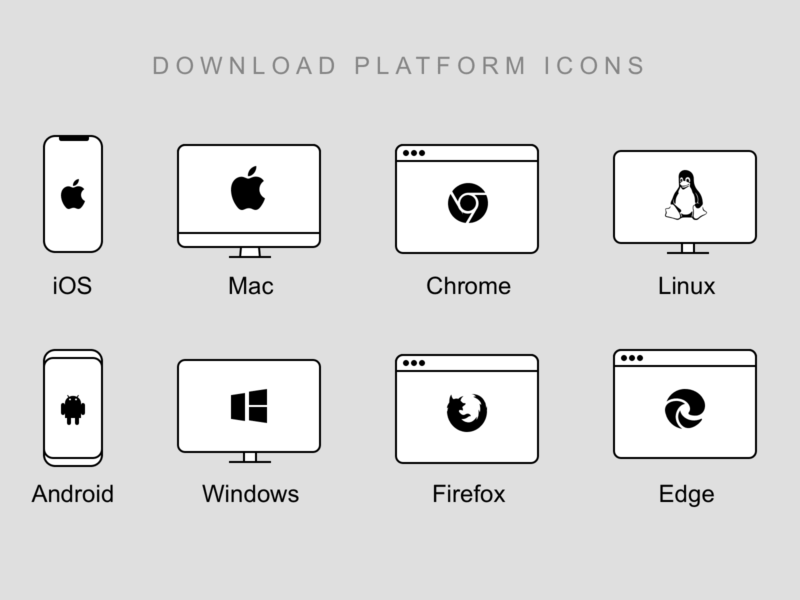 Platform Download Icons