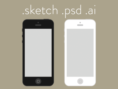 Flat iPhone Wireframe