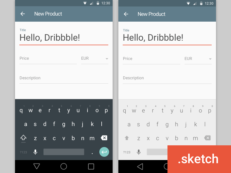 Android Tablet Keyboard Sketch freebie  Download free resource for Sketch   Sketch App Sources