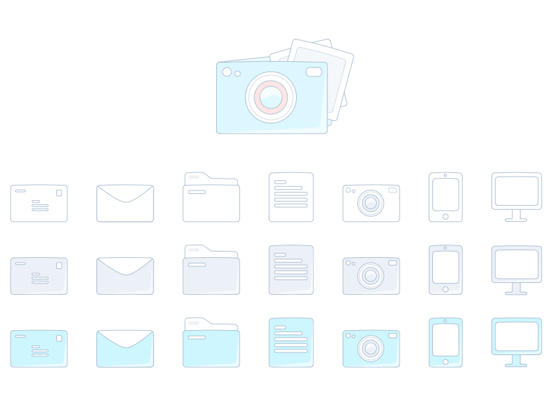 Dropbox Style Sketch Icons