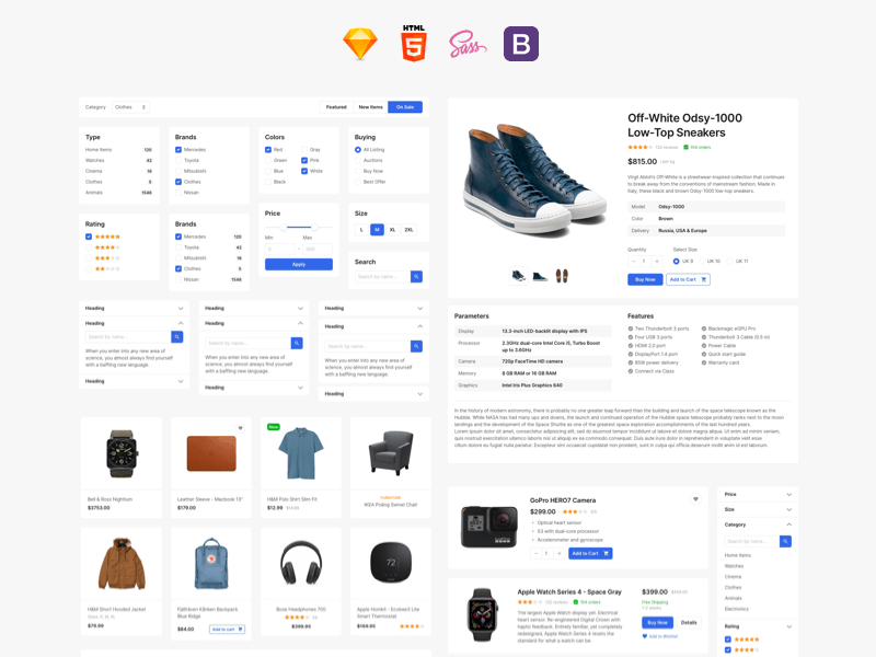 UI Kits design idea #321: E-commerce UI Kit
