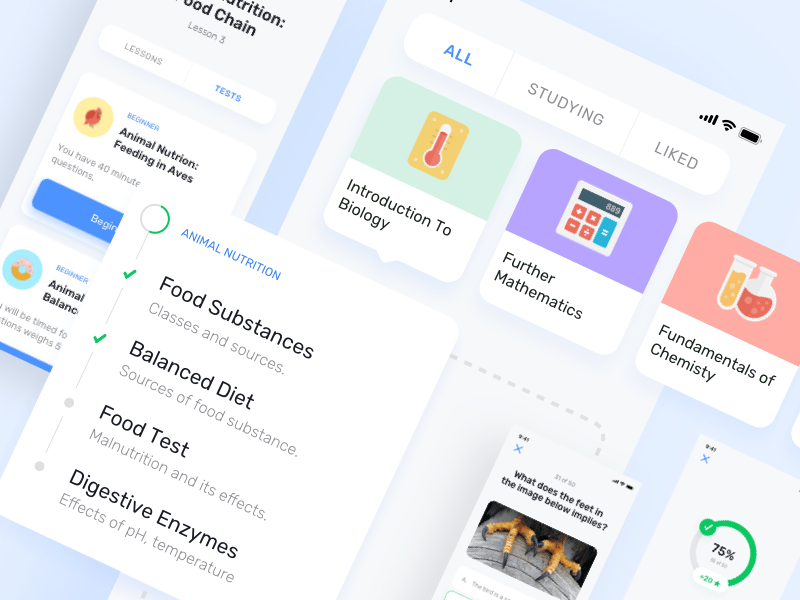 E-learning App UI Kit Sketch freebie - Download free resource for