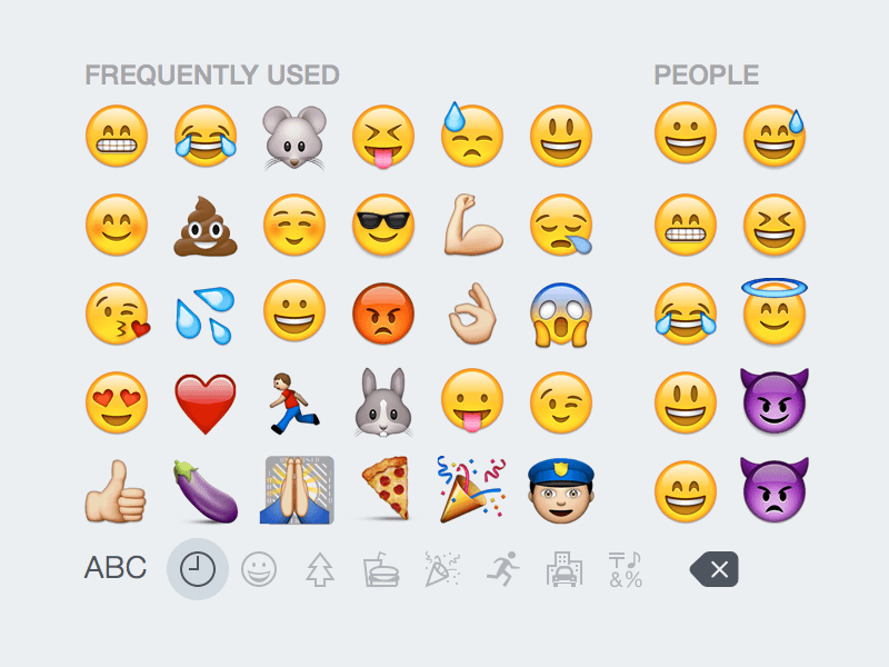 iOS 8 Emoji Keyboard Sketch freebie - Download free resource for Sketch