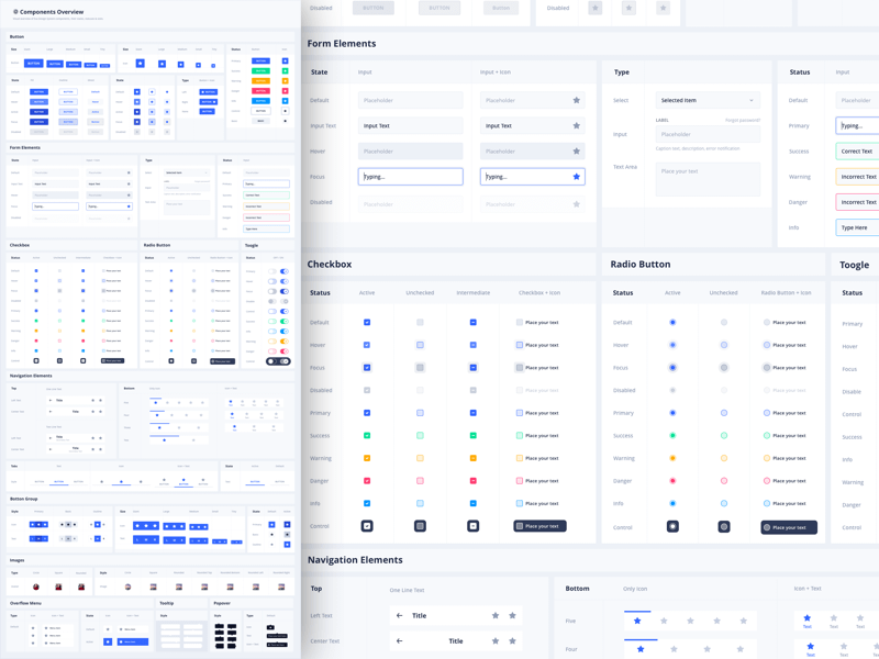 Dash UI Kit Dark - Design Language System Sketch Template