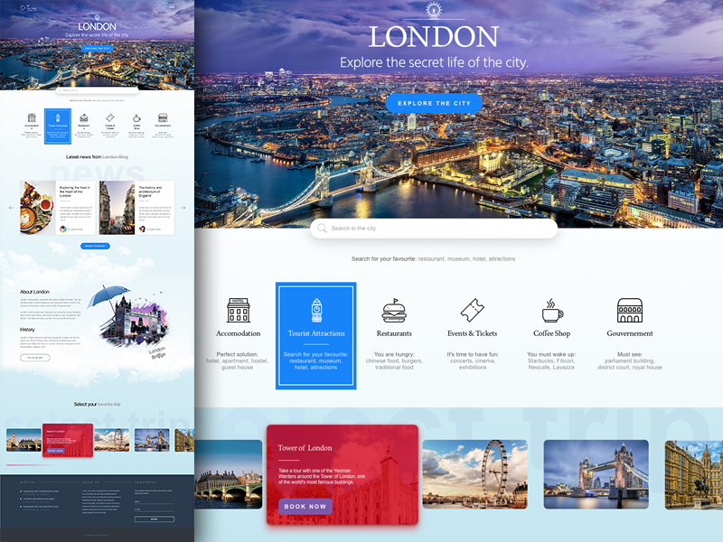 Explore The City Landing Page