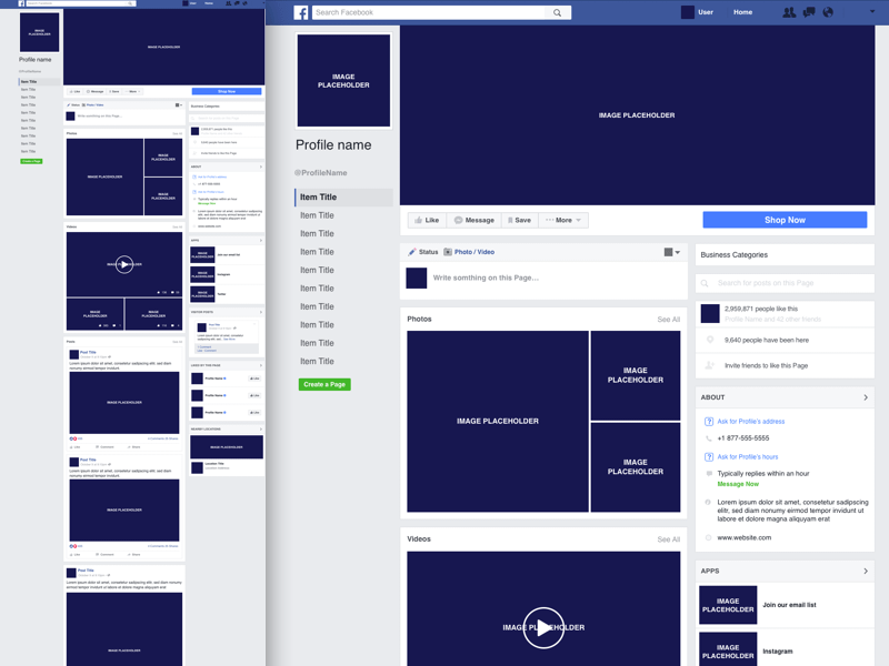 Facebook Business Page Template Sketch Freebie Download