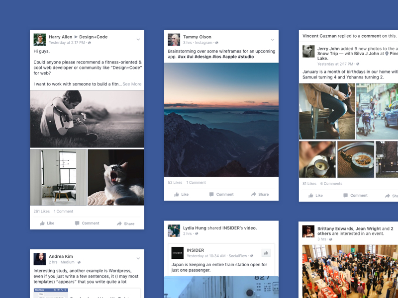 Facebook Ios App News Feed Sketch Freebie Download Free Resource For Sketch Sketch App Sources