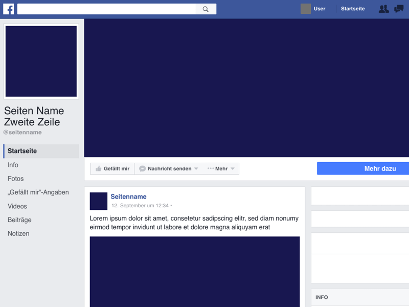 facebook profile layout blank 2022