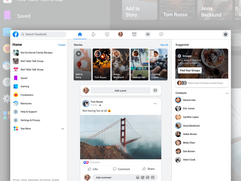 Facebook Redesign Concept