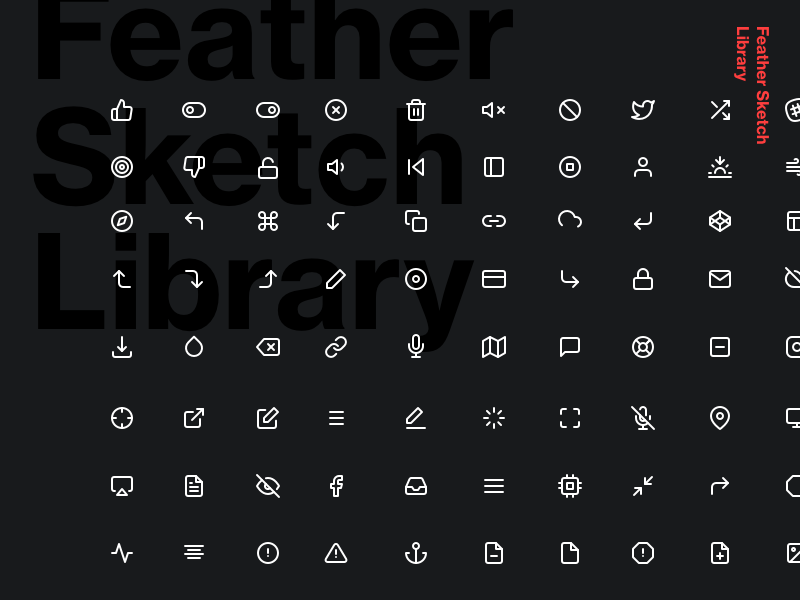 200 Icons - Feather Sketch Library Sketch freebie ...