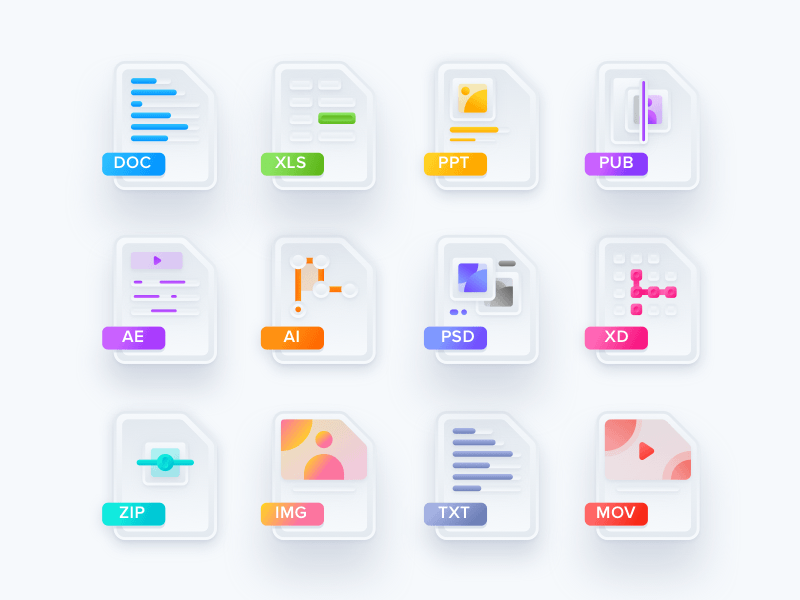 12 File Icons