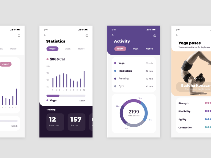 Fitness App  Sketch by Luka Dadiani on Dribbble