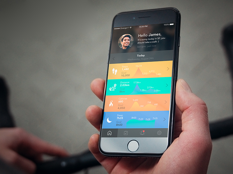 Fitness Health App Screen