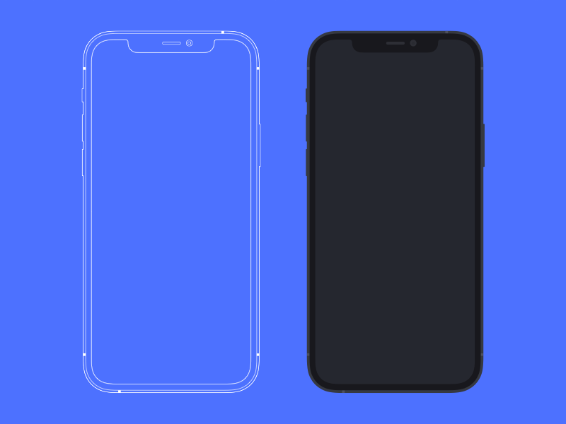 Iphone 12 Pro Mockup Flat And Outlined Sketch Freebie Download Free Resource For Sketch Sketch App Sources