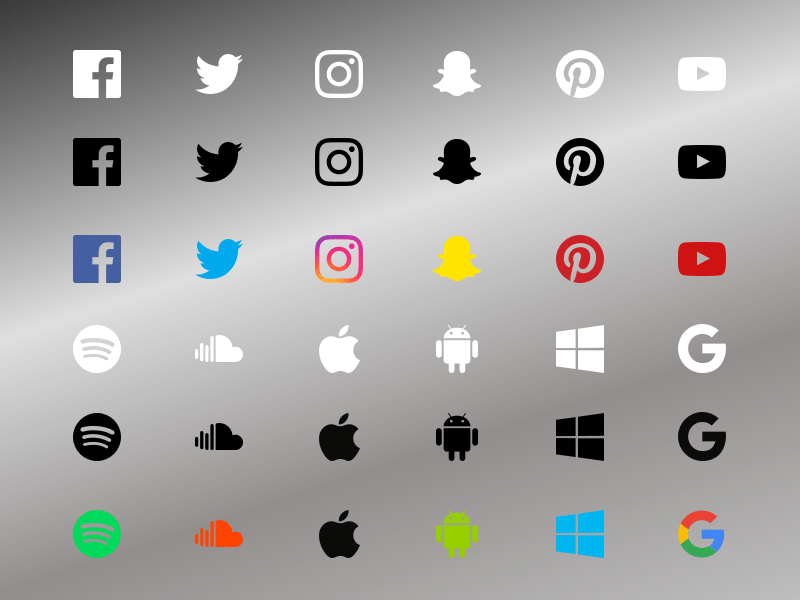 FREE 65+ Vector PSD Social Media Outline Icons in SVG | PNG