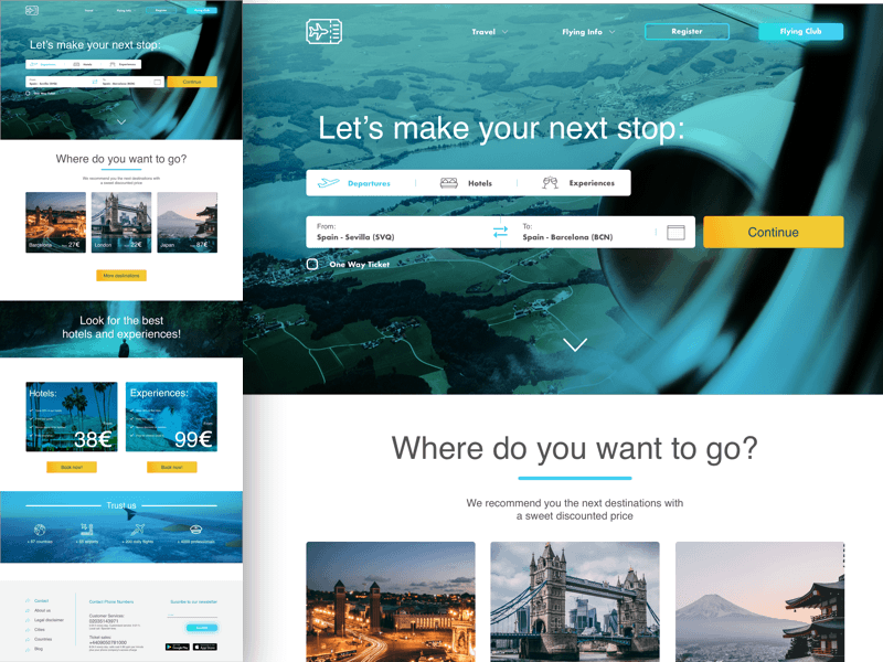 Travel and Flight Booking Landing Page