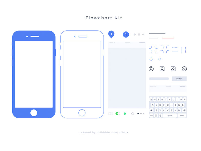 Diagramming UI kit a free flowchart maker to enhance UX  Justinmind