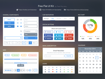 Free Flat UI Kit