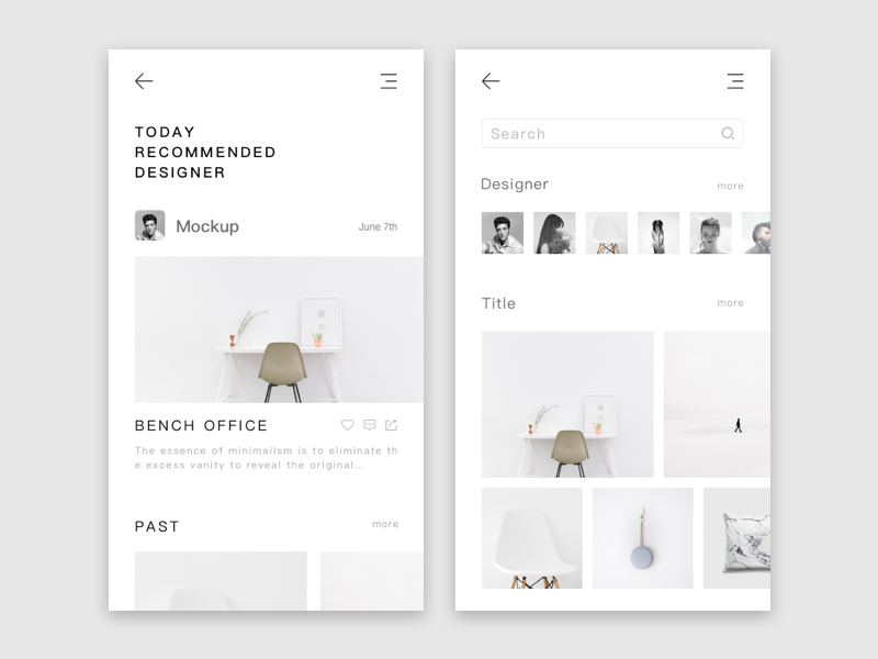 Furniture App UI Kit Dark Version (SKETCH) - UpLabs