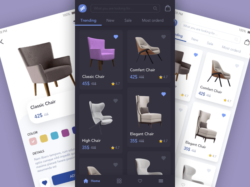 Furniture App Presentation Concept