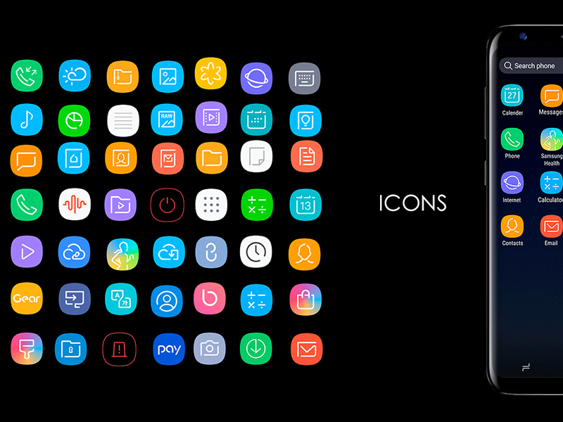 Sentido táctil literalmente Pez anémona Galaxy S8 Icons Sketch freebie - Download free resource for Sketch - Sketch  App Sources