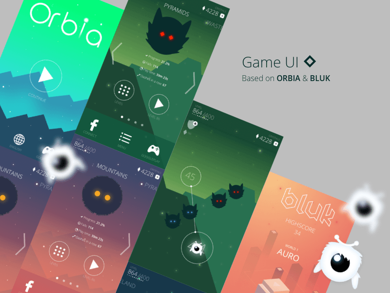 Game Ui Orbia And Bluk Sketch Freebie Download Free Resource For Sketch Sketch App Sources