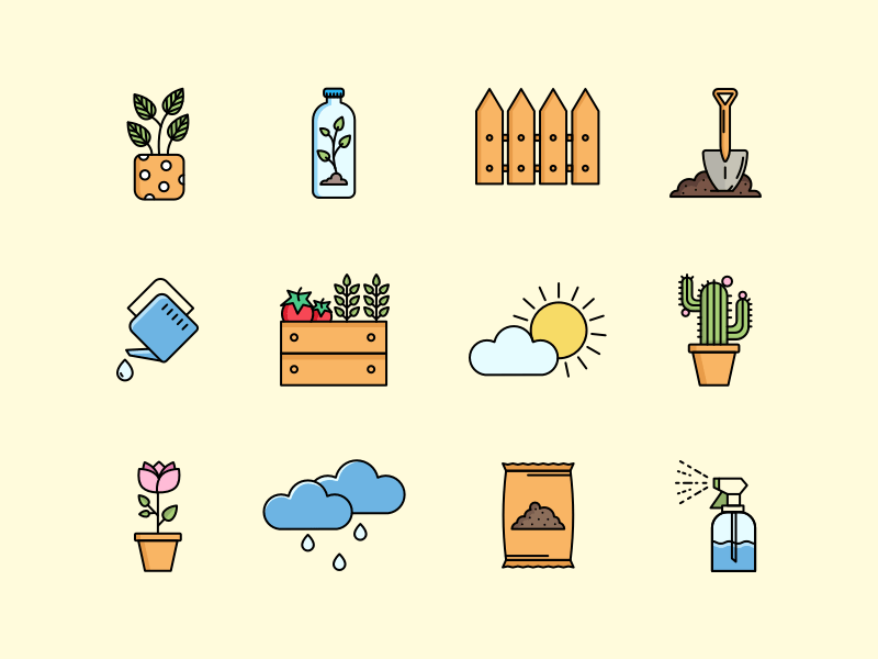 Gardening Icon Set