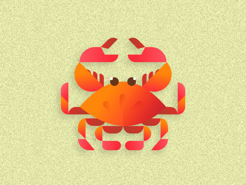 Geometric Crab Illustration