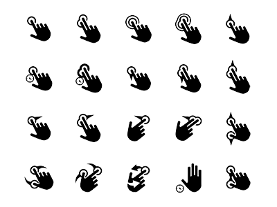 Touch Gesture icons