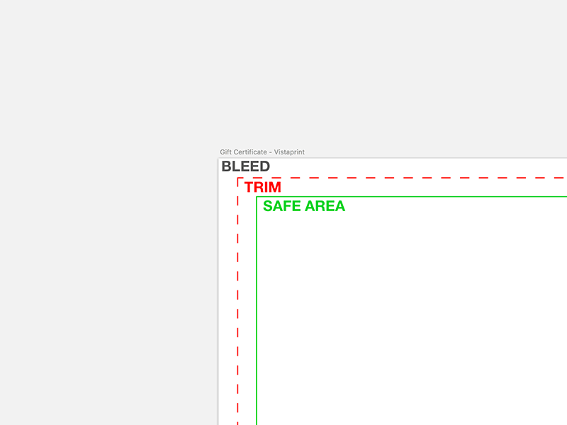 Vistaprint Card Size Chart