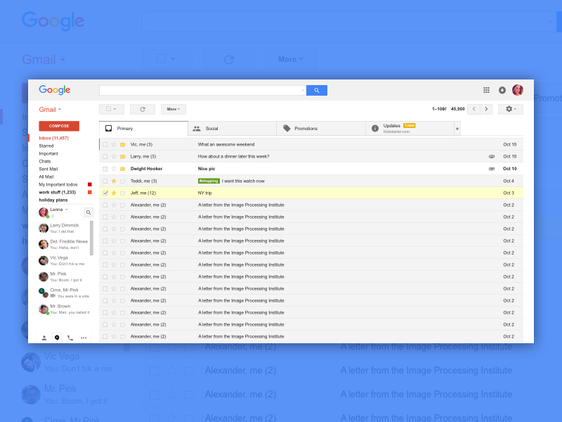 Gmail Desktop UI