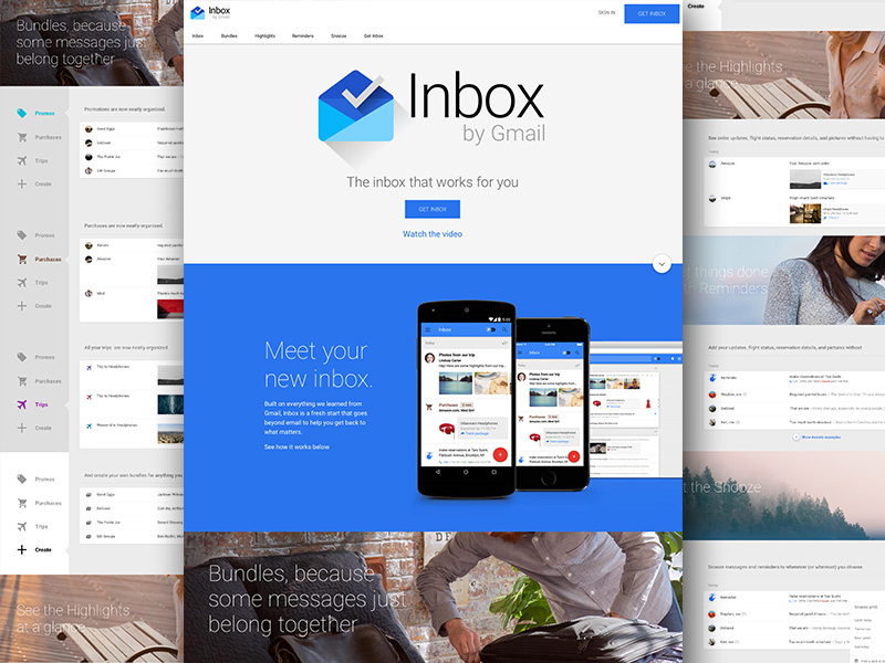 Google Inbox Web UI