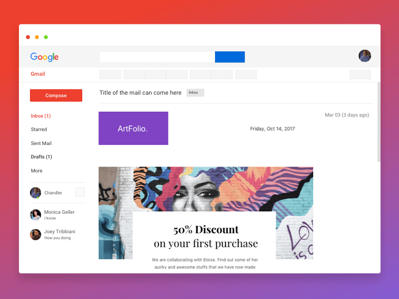 Download Gmail Newsletter Mockup Sketch Freebie Download Free Resource For Sketch Sketch App Sources