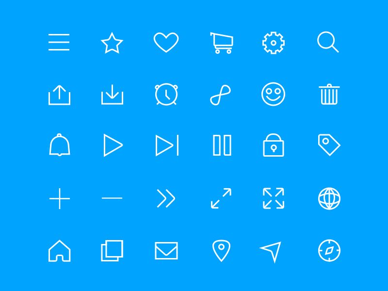 Minimal Line Icon Set Sketch freebie - Download free resource for