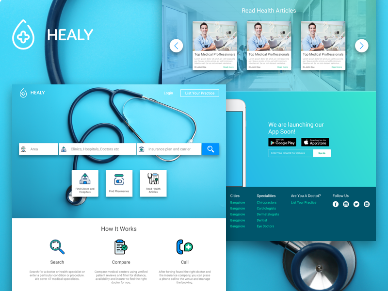 Healy Healthcare Landing Page