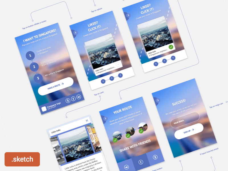 Singapore Travel App Concept