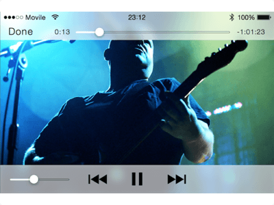 Apple iPhone iOS 7 Video Player Sketch freebie - Download ...