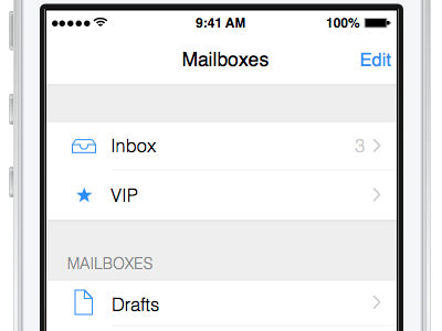 iOS7 Mail