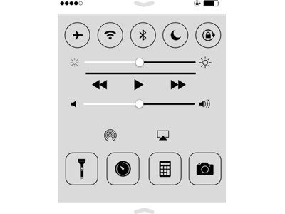 Apple Ios7 Control Center Sketch Freebie Download Free Resource For Sketch Sketch App Sources