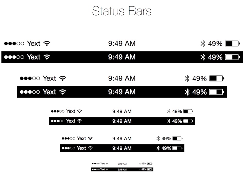 Apple iOS7 Status Bar Sketch freebie  Download free resource for Sketch   Sketch App Sources