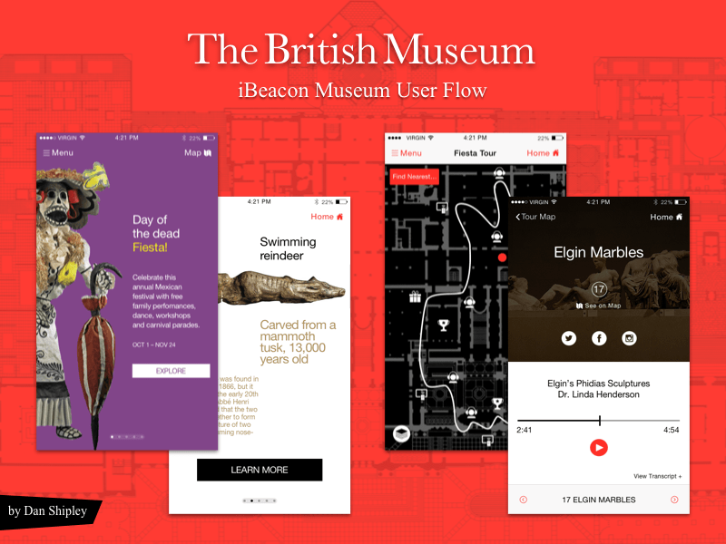 Museum App Concept with iBeacon Technology