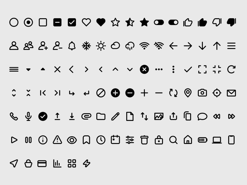 Set of 100 Unified Icons