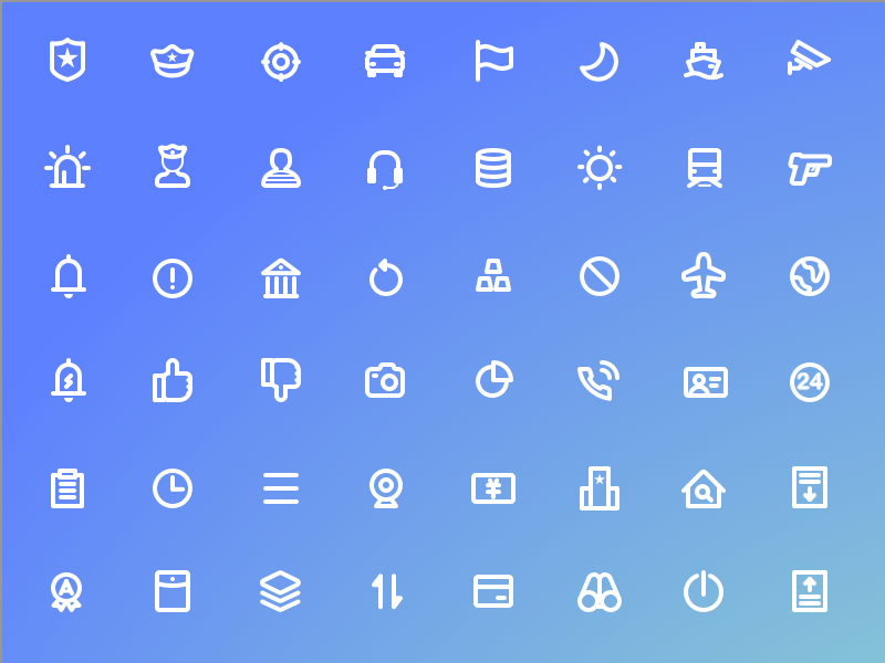 48 Bold Line Icons