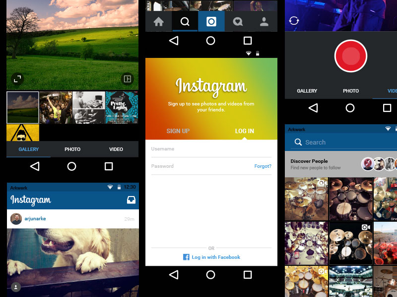 Instagram for Android UI